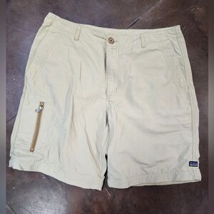 Patagonia Women’s Hiking Shorts | Khaki Tan | Zip Pocket | Size 14